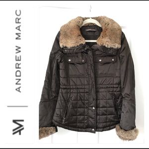 Andrew Marc Quilt Fur Jacket